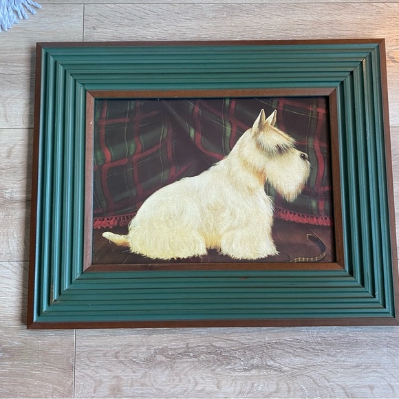 Vintage Paul Stagg Set of 2 framed prints of Scottish Terrier dog & Westie dog - Picture 2 of 8